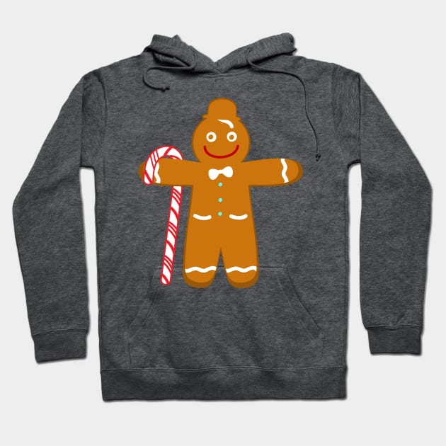 Gingerbread man goes hiking Hoodie by spontania